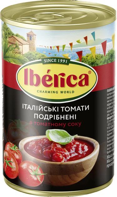 Томати Iberica нарізані очищені у т/с 400г
